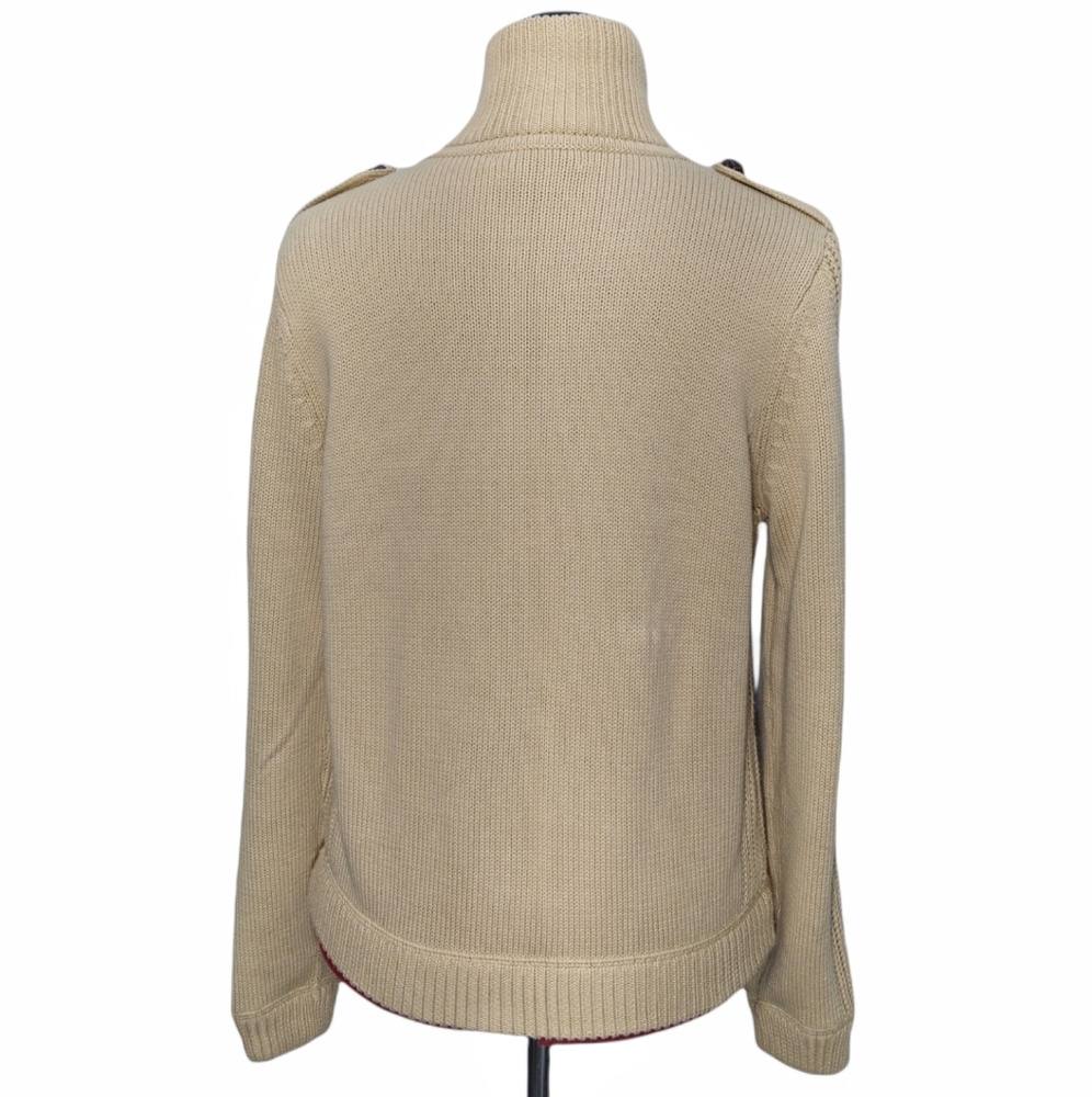 Ralph Lauren Camel Tan Cardigan Sweater Y2K 90s Medium - Picture 13 of 16